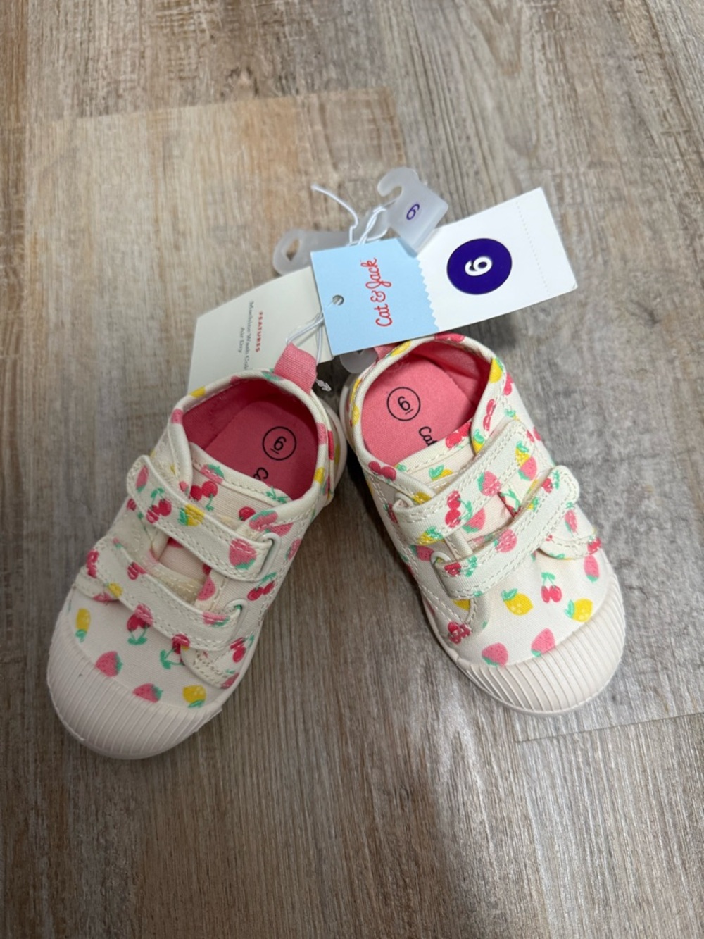Off-White Kids Canvas Sneakers with Pink & Yellow Fruit Print